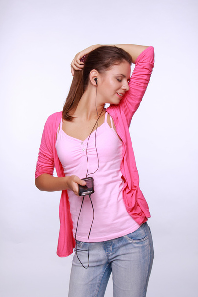 Girl listening to music - Photo, image