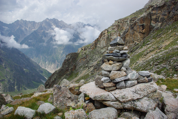 stones architecture in mountains Russian Federation, Caucasus, July 2012 - Фото, изображение