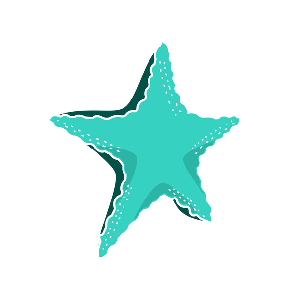 elegant Starfish illustration, sea creature symbol, symbol design, isolated on white background. - Vector, afbeelding
