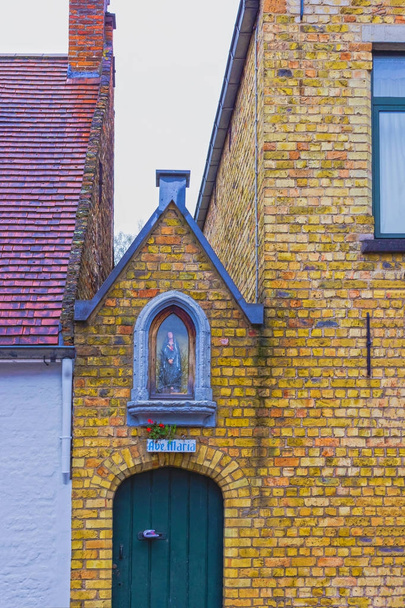 Az esti lövés a középkori épülete Bruges, Belgium - Fotó, kép
