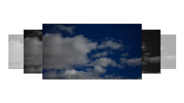 Cumulonimbus στο μπλε του ουρανού με τον άνεμο Time-Lapse - Πλάνα, βίντεο