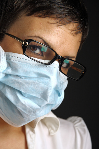 Woman with medical mask - Foto, imagen