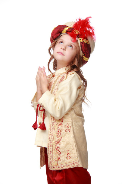 Girl dressed as sultan - Фото, изображение