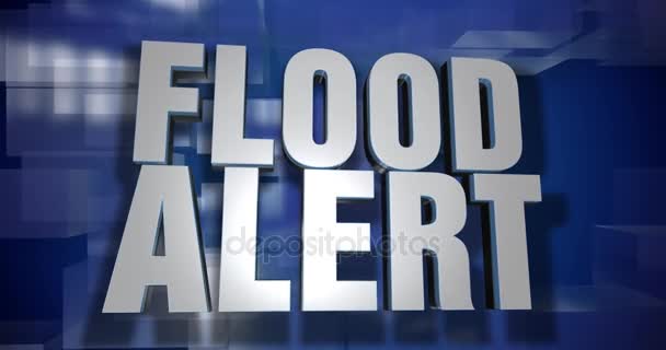 Dinamikus Flood Alert Hírek átmenet és a címlapon háttér lemez - Felvétel, videó