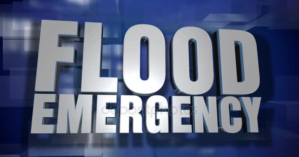Dynamic Flood Emergency News Transition and Title Page Background Plate - Footage, Video