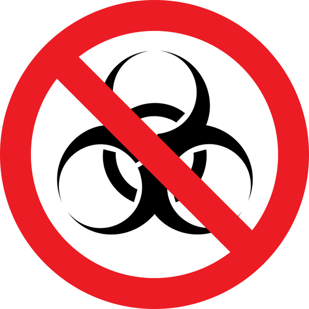 Kein Zeichen für Biohazard Substanzen - Foto, Bild