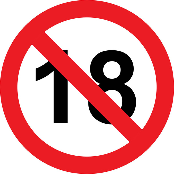18 years limitation sign - Photo, Image