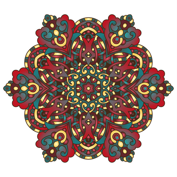 Vektori pyöreä abstrakti ympyrä. Mandala-tyyli
. - Vektori, kuva