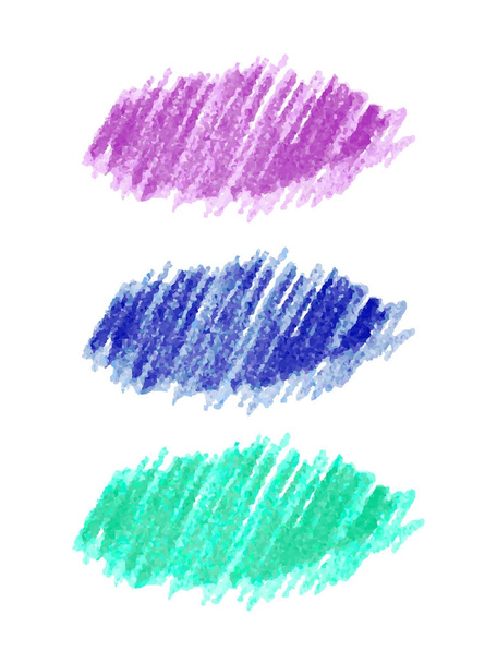 Spots crayés colorés pour la conception
 - Vecteur, image