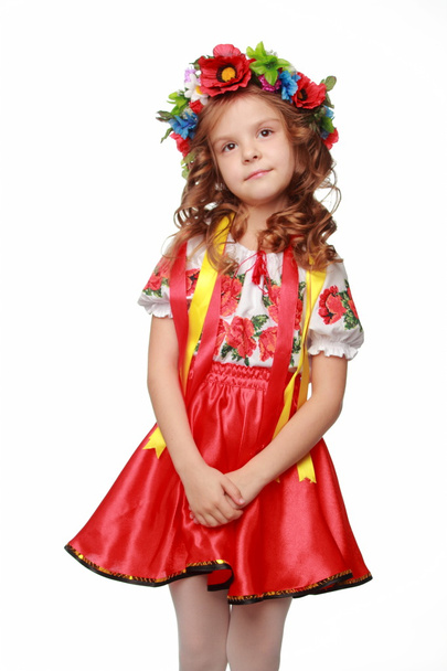 Lovely girl in ukrainian costume - Foto, Bild