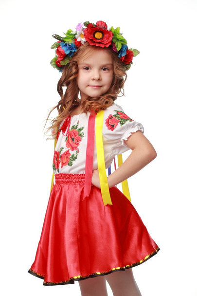 Girl in traditional ukrainian costume - Zdjęcie, obraz