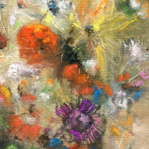 Pintura con flores, fondo
 - Foto, imagen