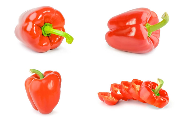 Collection of paprika isolated on a white background - Foto, Imagem
