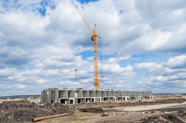 Construction of new building and crane - Photo, Image