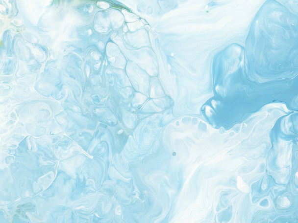 Niebieski marmuru abstrakcyjne ręcznie malowane tła - Zdjęcie, obraz