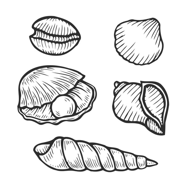 Набор икон морепродуктов
 - Вектор,изображение