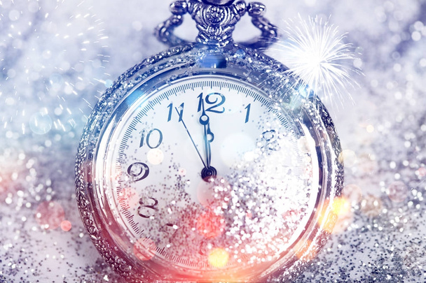 Twelve o'clock - new year's eve - Фото, изображение