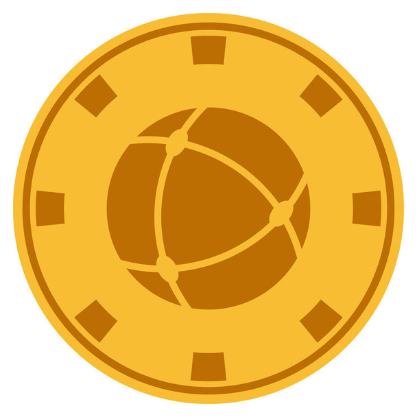 Universe Gold Casino Chip - Vektor, Bild