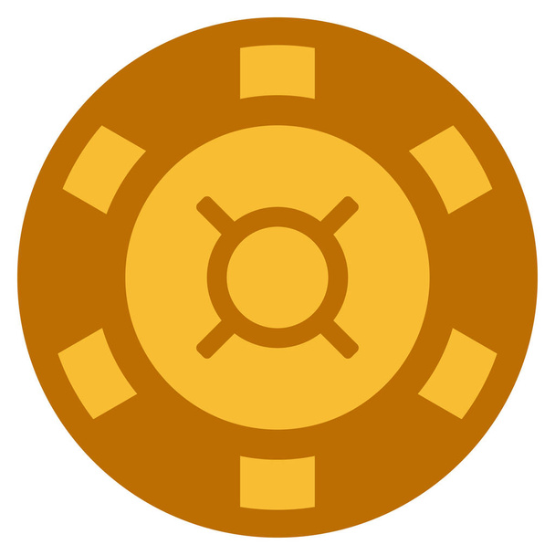 Currency Gold Casino Chip - Vektor, Bild