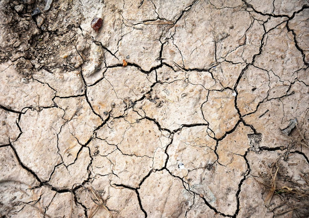 Suché pouště nebo jílu půdy s praskliny na šířku - Fotografie, Obrázek