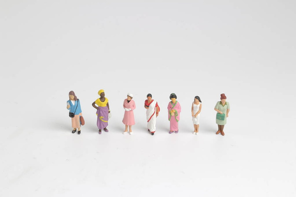  die Gruppe von Spielzeug, Miniaturfiguren menschlicher - Foto, Bild