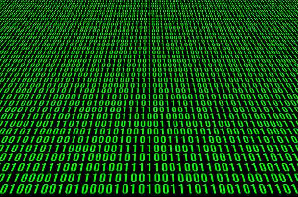 Siyah bir zemin üzerine yeşil rakamlar bir dizi ikili kod görüntüsünü oluşan - Fotoğraf, Görsel