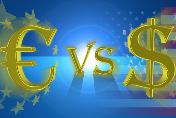 Euro vs dolar - Fotoğraf, Görsel