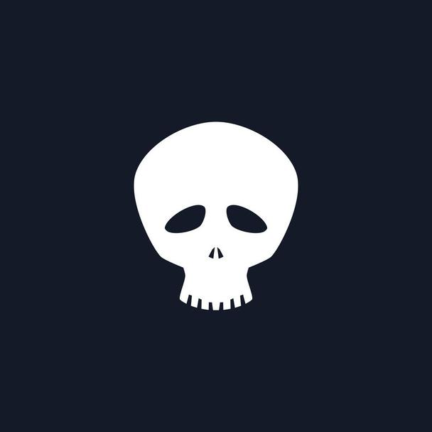 Silhouette Funny Skull - Vector, Image