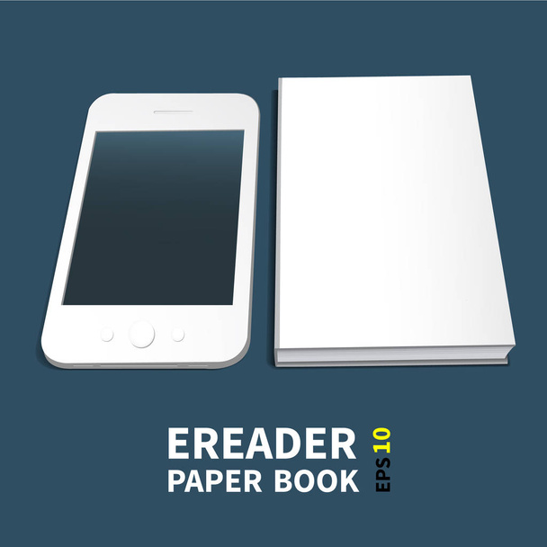 Šablona elektronické knihy paperbook - Vektor, obrázek