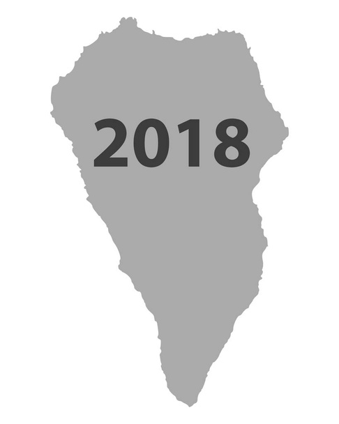 El mapa de La Palma 2018
 - Vector, Imagen