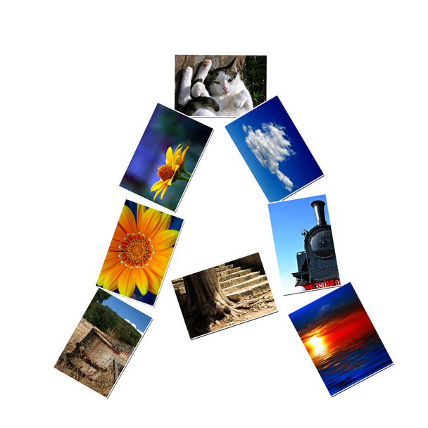 Alphabet collage photo - A
 - Photo, image