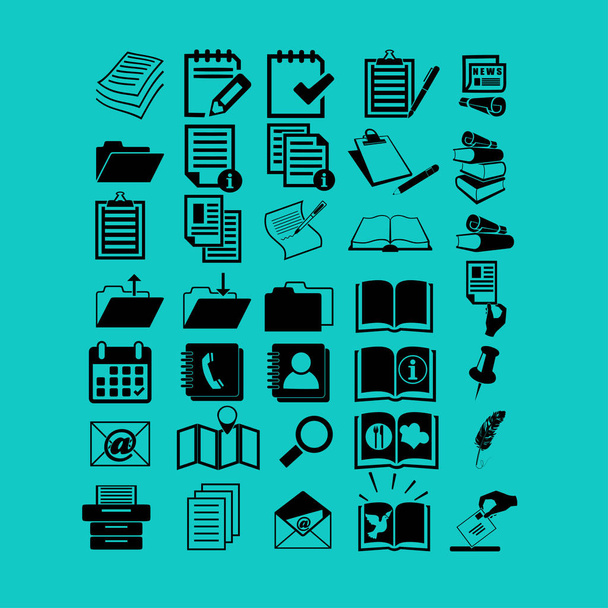 Document icons vector illustration  - Vector, Image