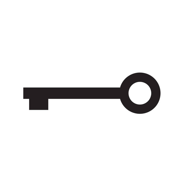 preto chave icon- vetor ilustração
 - Vetor, Imagem