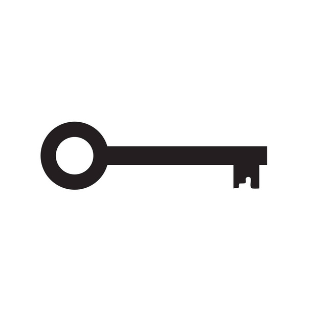 иконка черного ключа - векторная иллюстрация
 - Вектор,изображение