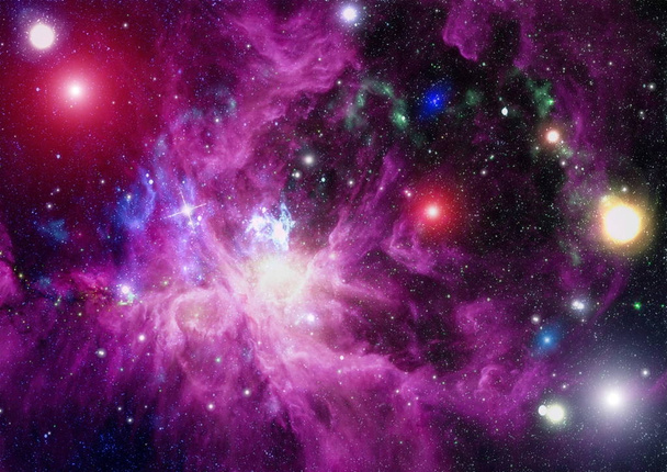 Sztuka kosmiczna. Galaktyki, mgławice i gwiazdy we wszechświecie. Elementy tego obrazu dostarczone przez NASA - Zdjęcie, obraz