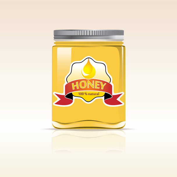 蜂蜜ボトル デザイン - ベクター画像