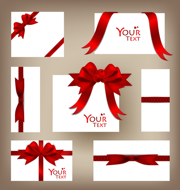 Collection of gift cards and invitations. Vector illustration. - Διάνυσμα, εικόνα