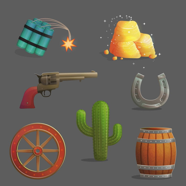 Wild west accessories collection - Vector, Image