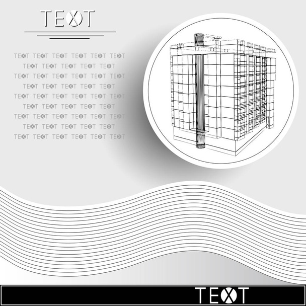 A dekoratív építészeti 6_3 grafikus ábrája - Vektor, kép