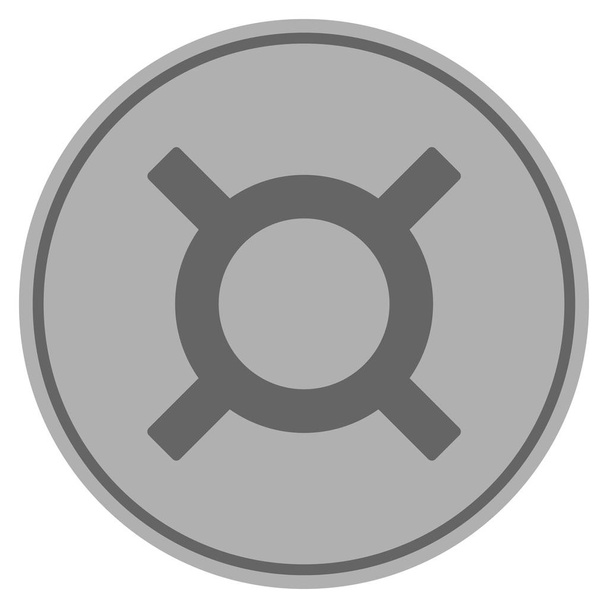 Currency Symbol Silver Coin - Vektor, Bild