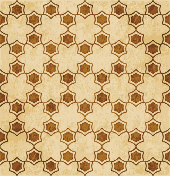 Retro ruskea islam saumaton geometria kuvio tausta Itä s
 - Vektori, kuva