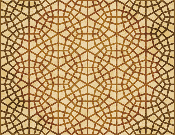 Ρετρό καφέ Ισλάμ απρόσκοπτη γεωμετρία μοτίβο φόντου Ανατολική s - Διάνυσμα, εικόνα