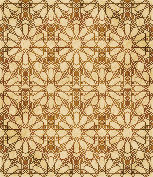 Retro marrom Islã sem costura geometria padrão fundo oriental s
 - Vetor, Imagem