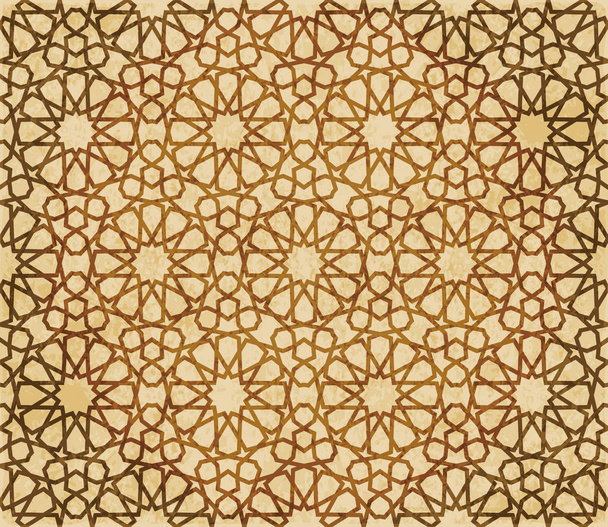 Retro marrone Islam senza cuciture geometria modello di sfondo orientale s
 - Vettoriali, immagini