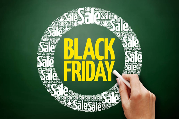Black Friday Sale word cloud collage - Photo, image