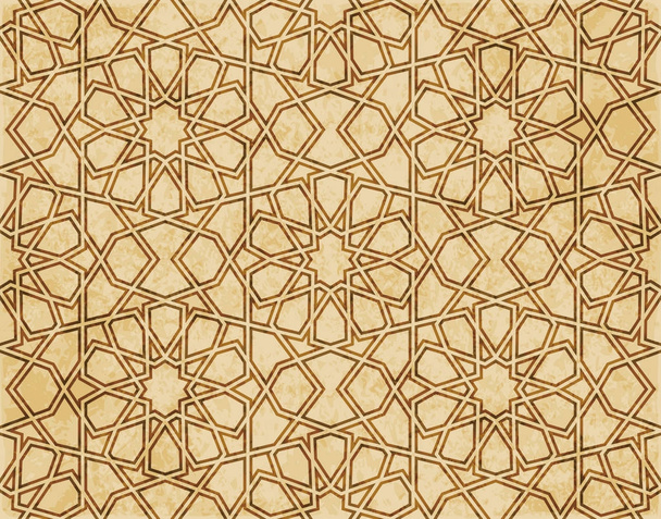 Retro marrón Islam sin costura geometría patrón fondo oriental s
 - Vector, imagen