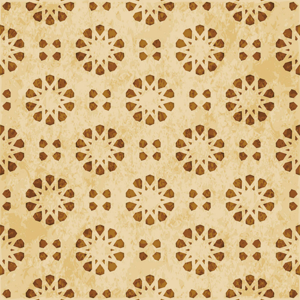 Retro brown Islam seamless geometry pattern background eastern s - Vector, Image