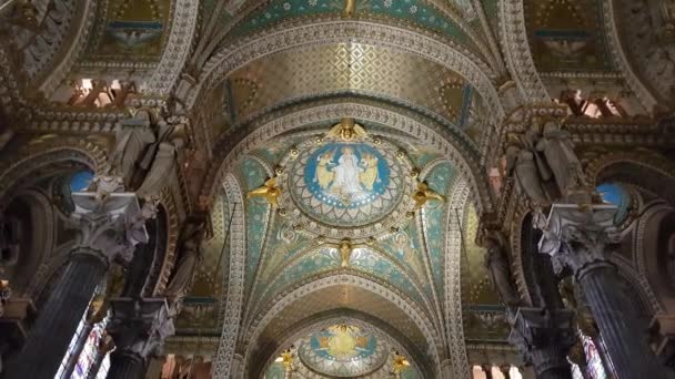 Basilica of Notre-Dame de Fourvire, Lyon, France - Footage, Video