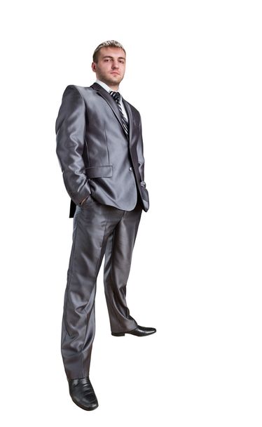 Standing confident businessman - Zdjęcie, obraz