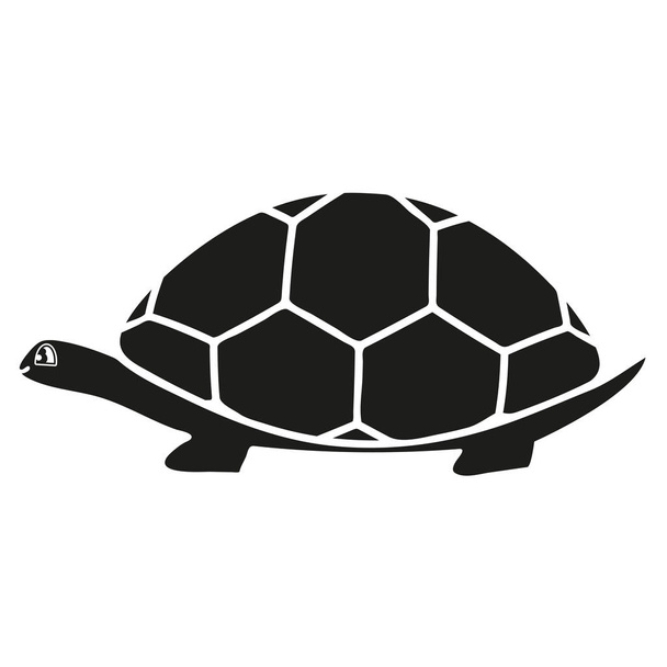 Black turtle icon - ベクター画像